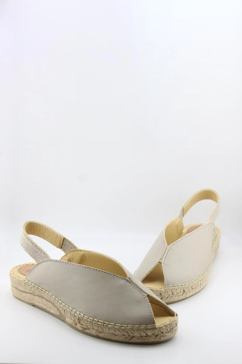 Salvi Calzados Leather Espadrille Slingback Sandals